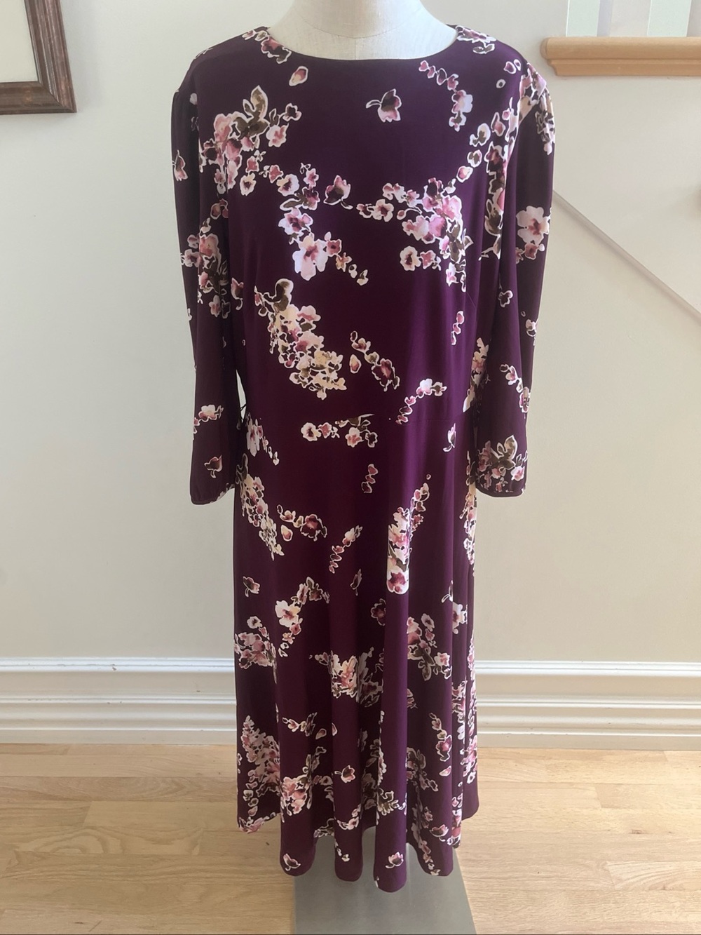 Ralph Lauren Plum Floral Maxi Dress
